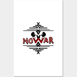 no war in silhouette, peace themed graphic design, Posters and Art